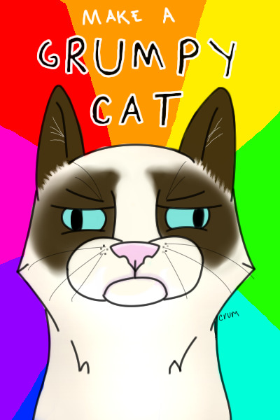 Make Your Own Grumpy Cat! Inludes 4 BG's and Full Alphabet