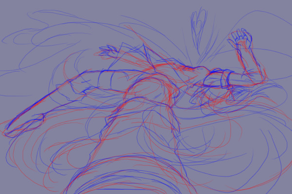 Drawing without lines, step one