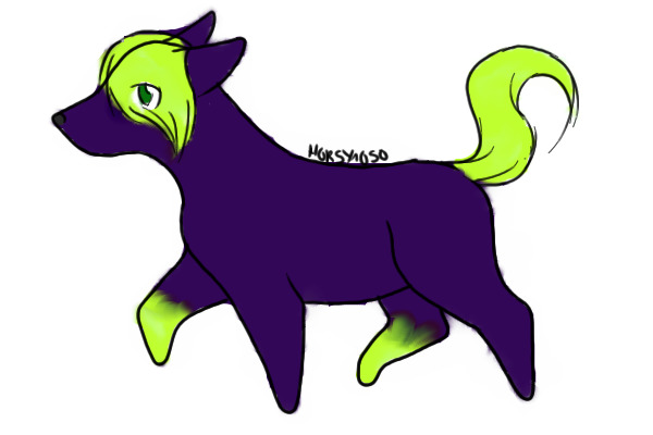 Purple and Green Wolfie