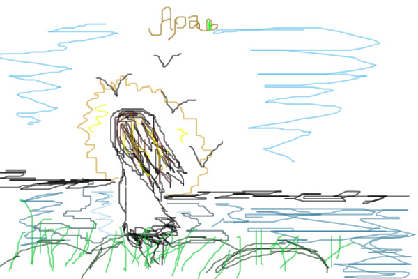 Little Girl Looking out at the sun set