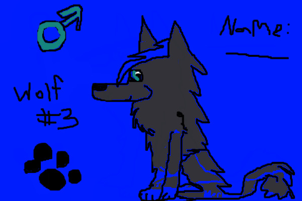 Blue and Gray Lightning Dog