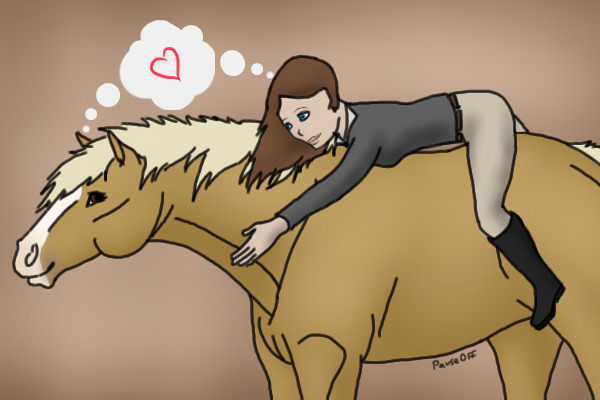 A Girl and Her Horse --- *editable*