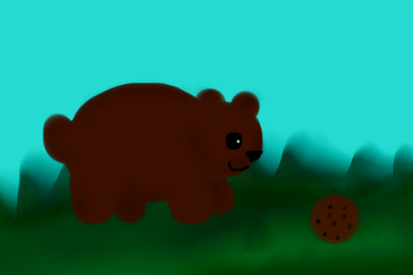 Brown Bear Found A Cookie