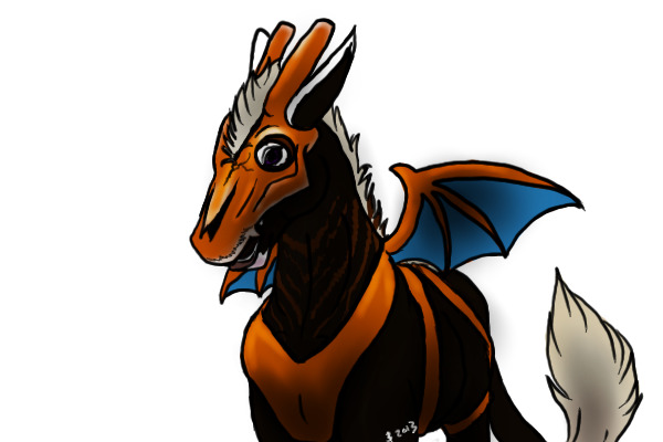 Rough House in a Charizard harness. 8D