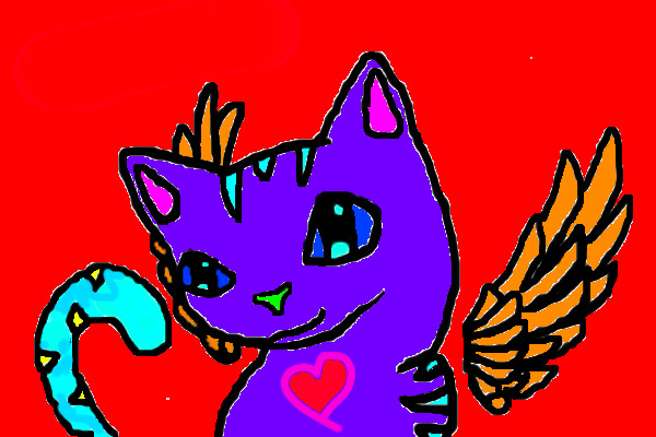 A Kitten With a Heart! Colored Version of Catsrcute's Kitty!