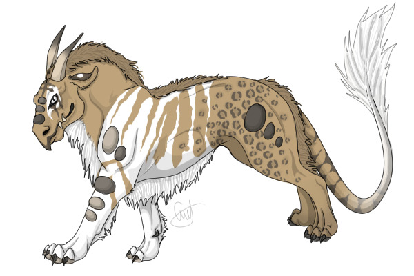 MDF: Light brown, white, leo spots