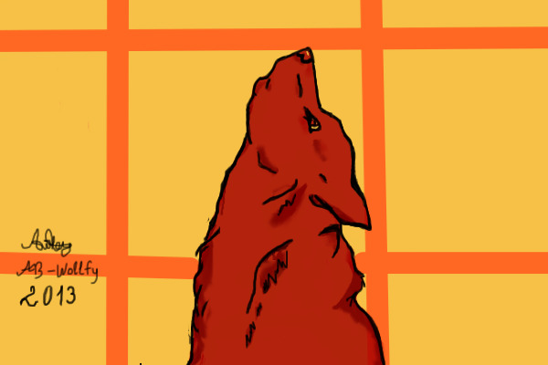 Howling Editable Wolf