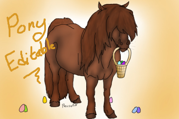 Editable Easter Pony!