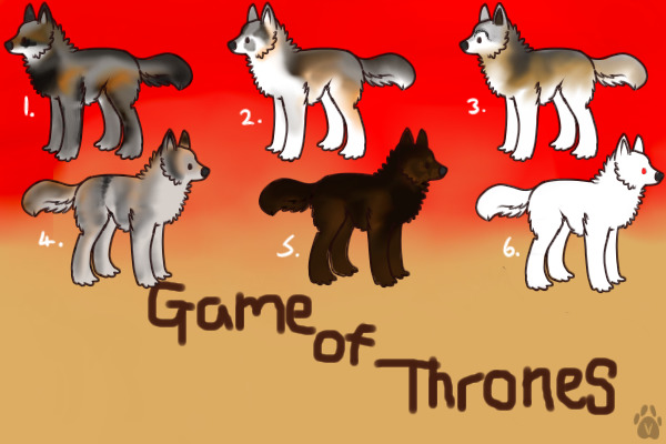 Game of Thrones Dire Wolves