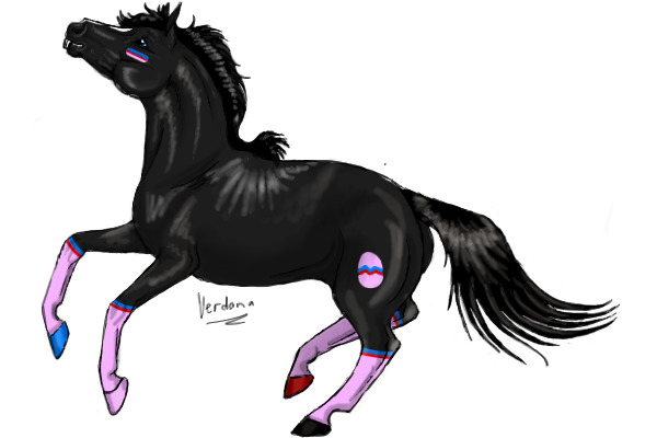 Easter Special - Black Mustang Tribal Horse