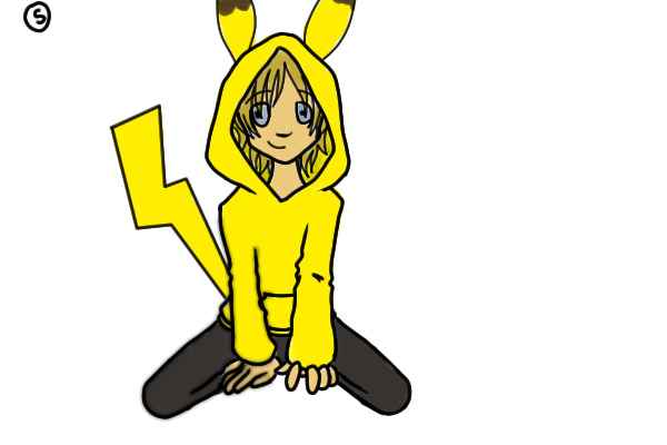 Kid in a Pikachu Hoodie