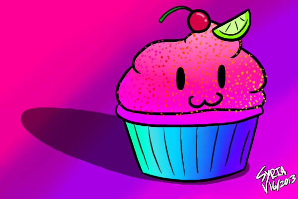 gradient cupcake
