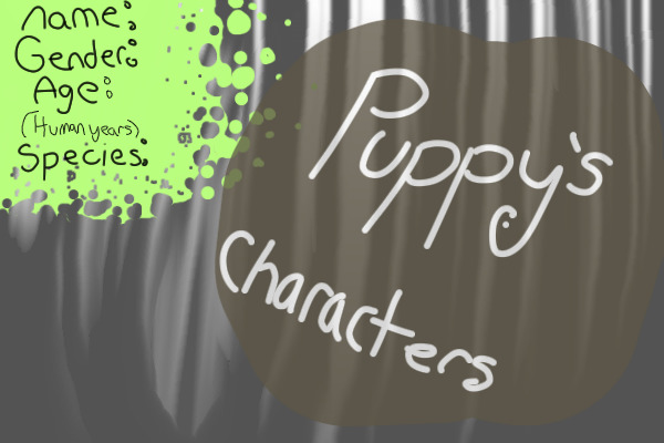 Puppy's Characters!