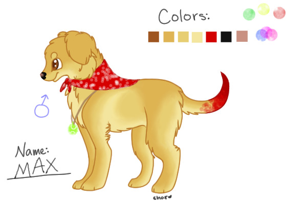 Max - Custom Rainbow Paint Wolf