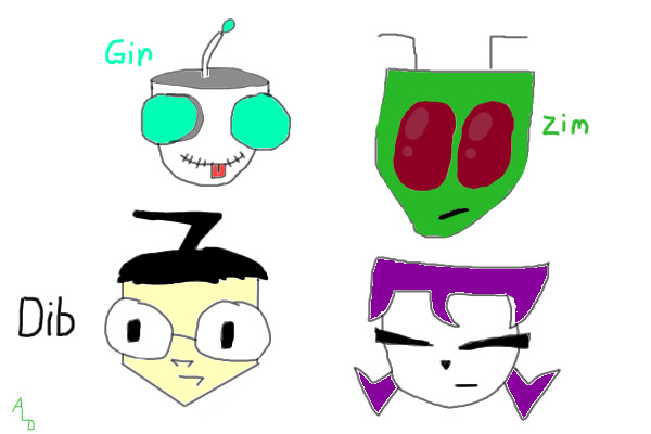 Invader Zim Characters WIP