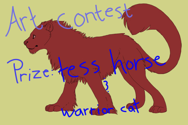 contest prize: tess horse & warrior cat