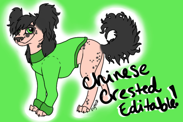 Chinese Crested Editable