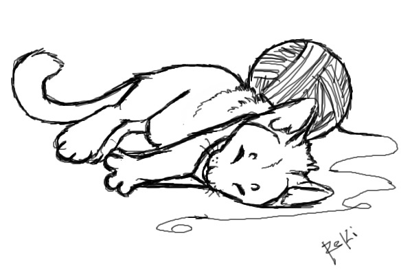 Kitten coloring page