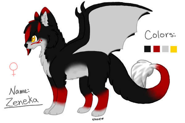 Zeneka - Custom Rainbow Paint Wolf