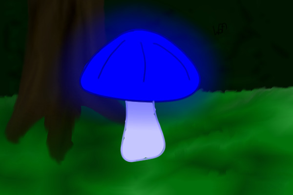 Glowing Blue Mushroom