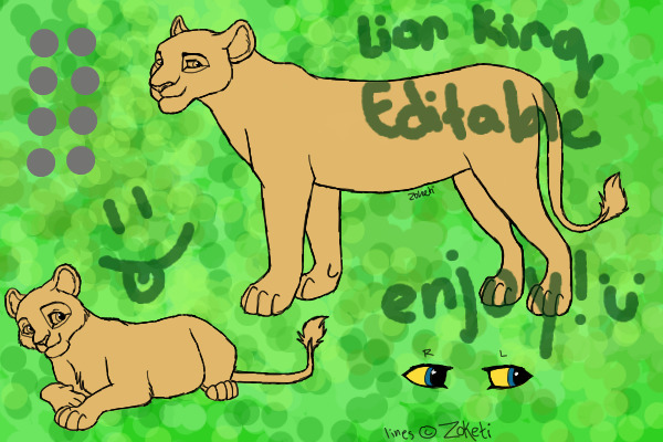 Lion King Editable