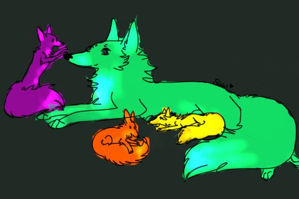 glowing foxes