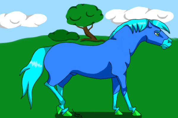 A Cartoon Horse in a Cartoon World