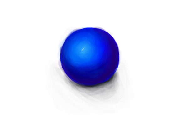 blue sphere top left light source