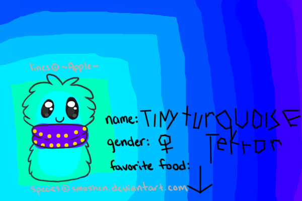 Tiny Turquoise Terror for maryfun110