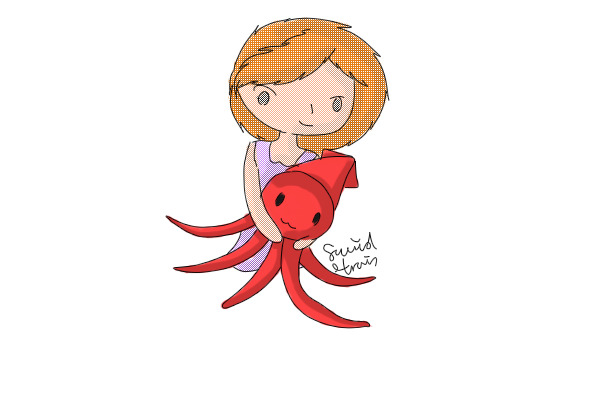 Toy squid hug