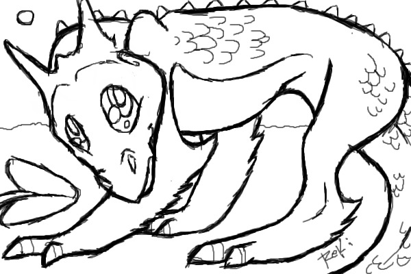 Baby Dragon Coloring Page