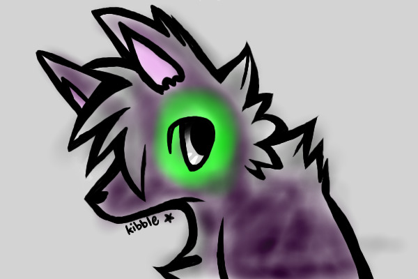 Green and purple wolfie type thing