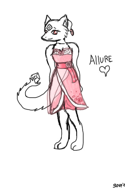 Allure in her prom dress