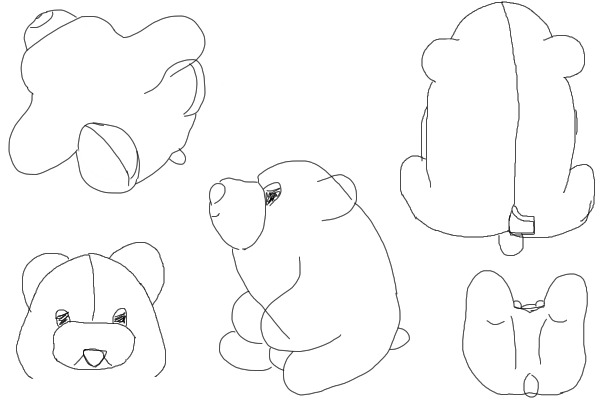 Sketch - Snuffles the Polar bear.