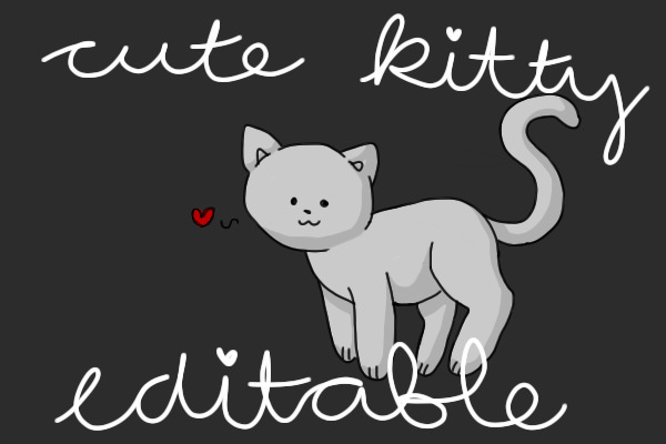 Cute Kitty Editable