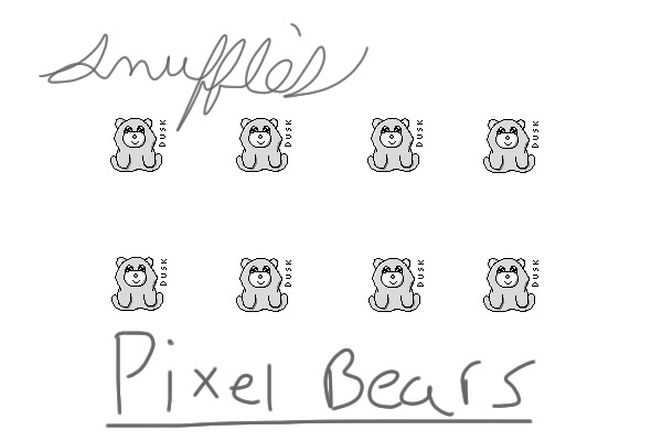 Snuffle's Pixel Bear Lines (Oekaki)