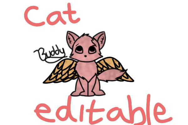Chibi cat editable