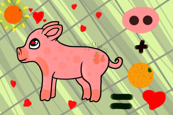 Pig + orange = love <3