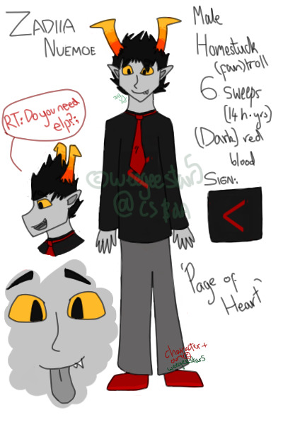 homestuck fantroll;; Zadiia Nuemoe