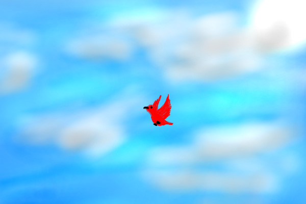 Little Red Robin Flying High