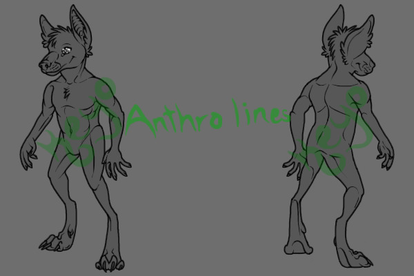 Canine Anthro Lineart