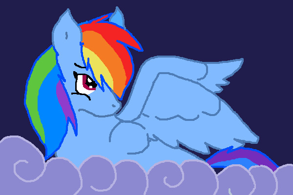 Rainbow Dash Night Clouds