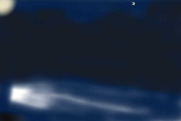 Country night time By a road