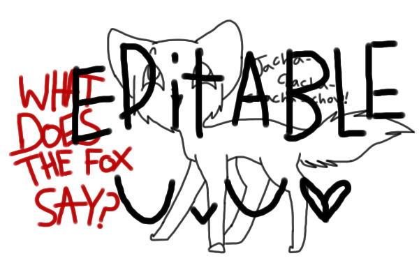What does the fox say editable.