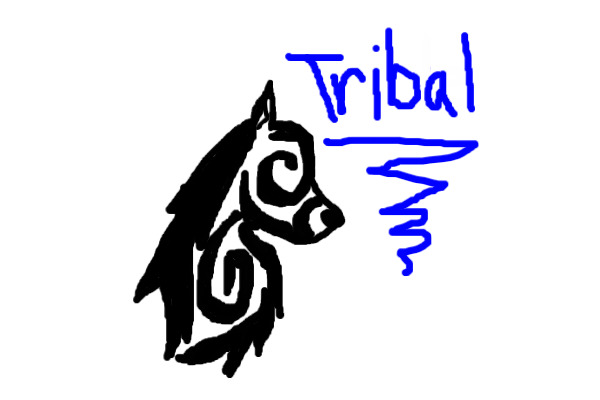 TRIBAL WOLF ART