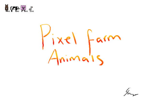 Pixel farm animals