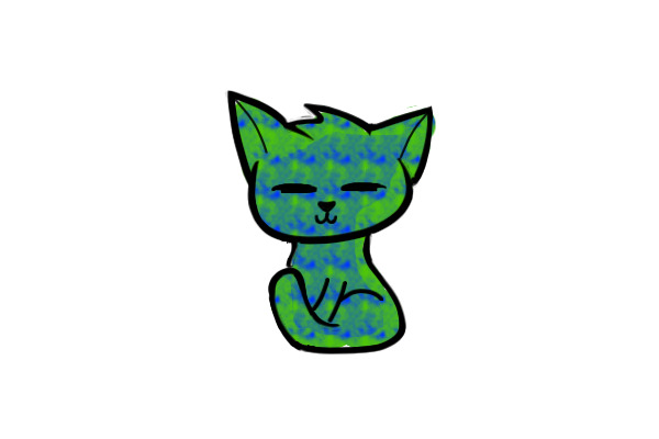 blue cottonball cat