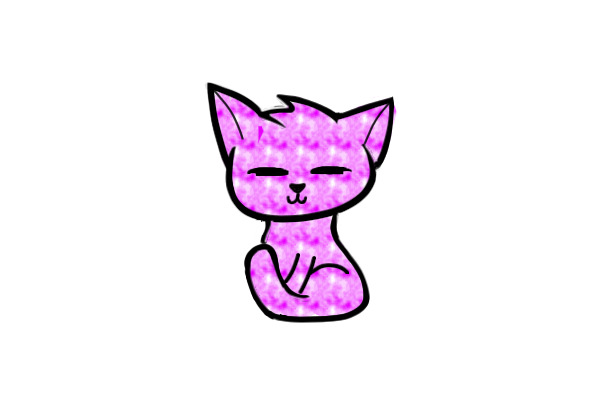 pink cottonball kitty