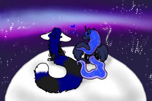 ~ Chilling on the moon with Luna!
