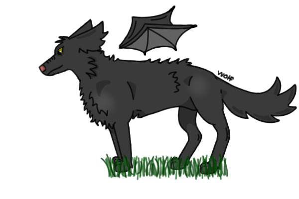 Chibi Winged Wolf
